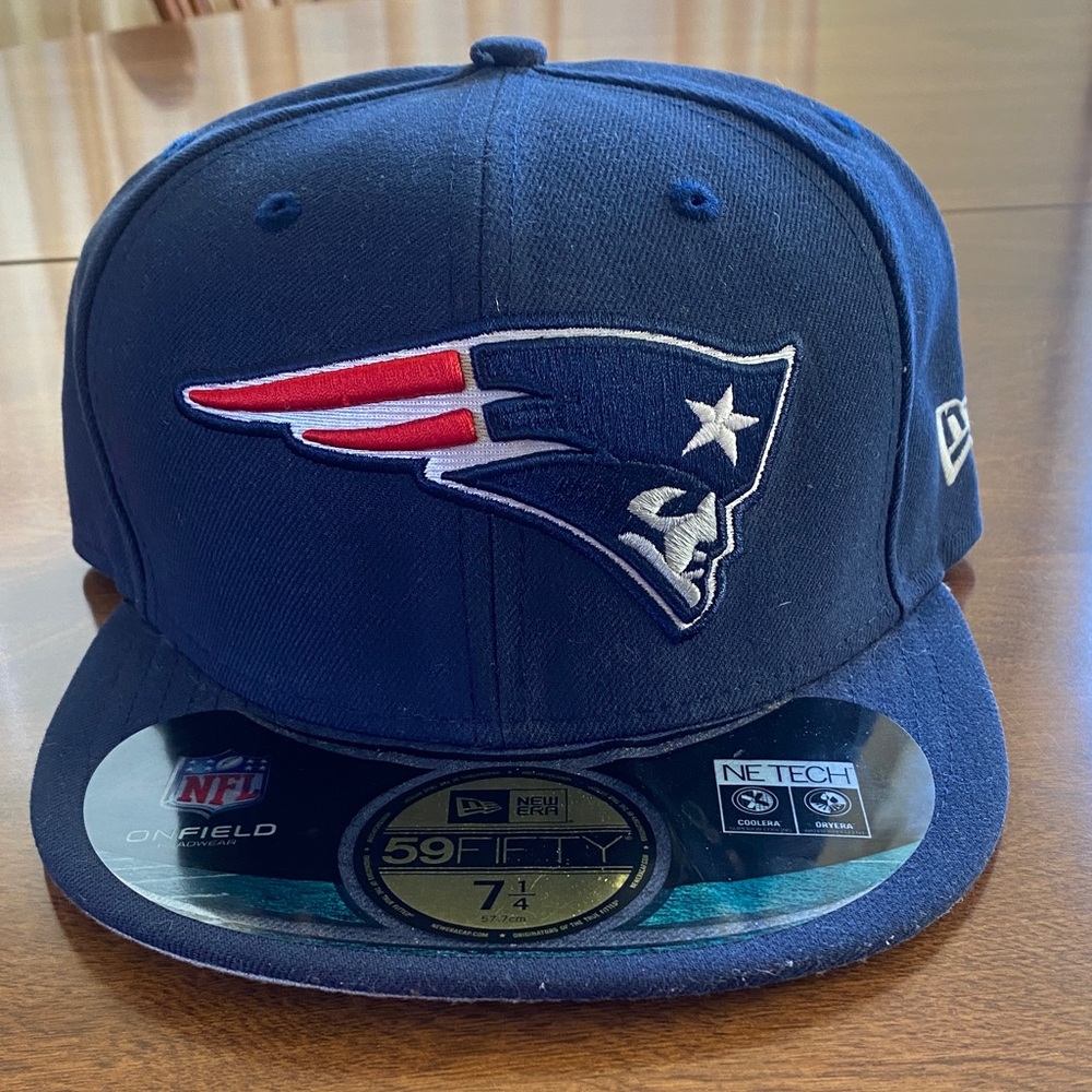 New Era Dark Blue Patriots Cap Fitted 7 1/4 57.7 cm NFL ON FIELD HEADWEAR
